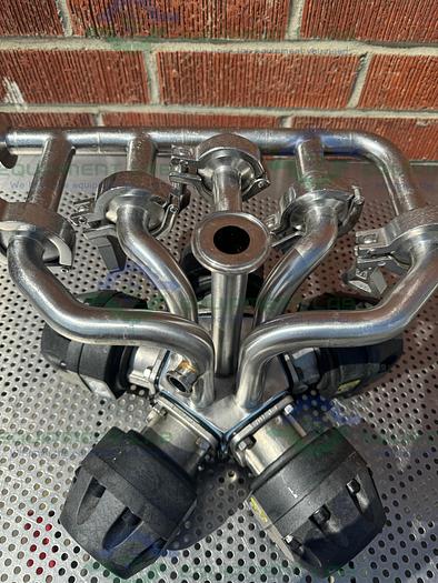 Used 5 ITT Pure Flo Advantage Stainless Steel Diaphragm Valve w/ 1" Sanitary Fitting