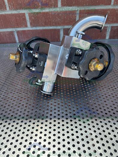 Used 4 ITT Pure Flo Stainless Steel Diaphragm Valve w/ 1/2" - 1 1/2 Sanitary Fittings