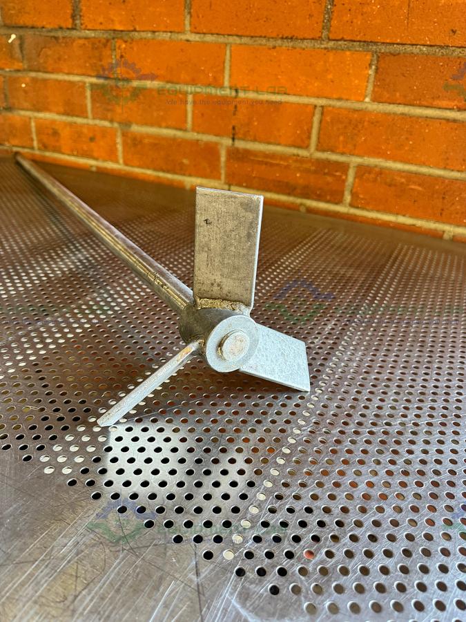 Used 48" Stainless Steel Mixing Shaft 1" Diameter w/ 8" Impeller