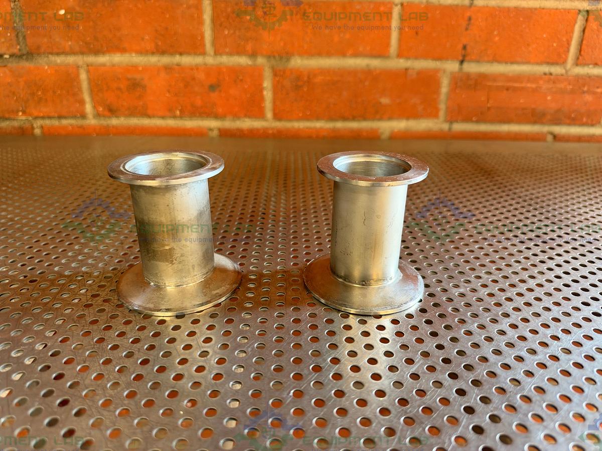 Used Stainless Steel Vacuum Reducer KF 50 to 3.5" OD Sanitary Fitting