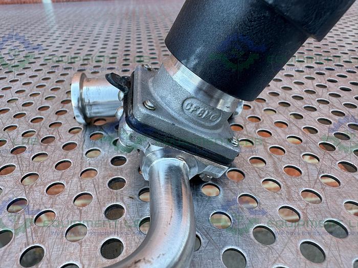 Used ITT Pure Flo 3- Way 316L Diaphragm Valve w/ 3/4" to Elbow Sanitary Fitting