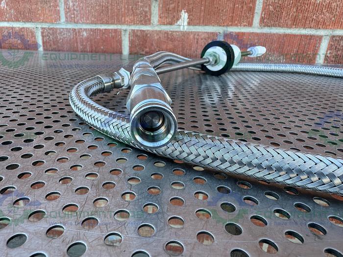 Used Unbranded Stainless Steel Braided Hose 82" w/ Sensor, Quick Release Fitting