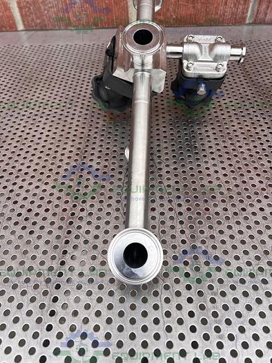 Used ITT Pure Flo  1-316L-RA20MAX 5 -Way Diaphragm Valve w/ 1", 3/4"  Sanitary Fitting