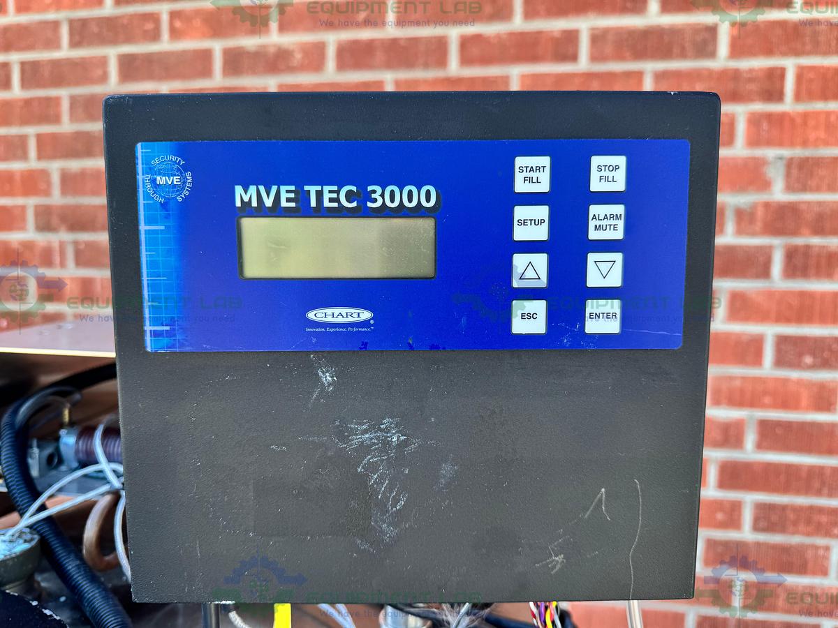 Used CHART MVE XLC 810 HE-F GEN 2 Liquid Nitrogen Cryogenic Storage Tank w/ TEC 3000