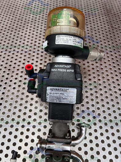 Used 2 ITT Advantage  3 Way Stainless Steel Diaphragm Valves w/ Valve Positioner