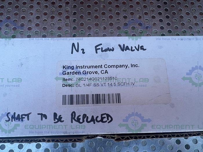 Used King Instrument 74C214G021123510 Glass Tube Flowmeter