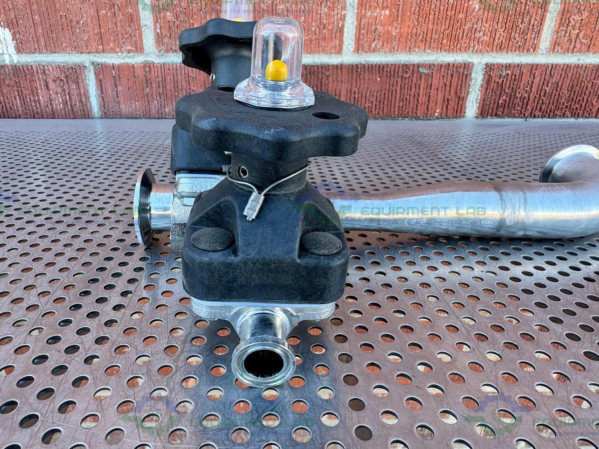 Used 2- ITT Pure Flo RA25MAX Diaphragm Valve w/ 1" to 3/4" Sanitary Fitting