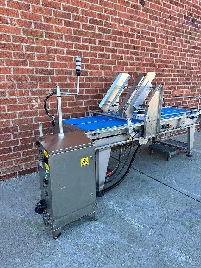 Used Redemac Stainless Steel Dual Conveyor Packaging Machine w/ Optel PharmaProof