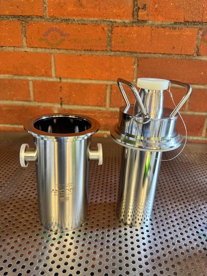 Used Ancorp VSCI-800-QF25 In Line Liquid Nitrogen Cold Trap 0.8 L w/ QF25 Fitting