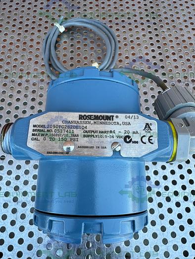 Used Rosemount 2090FG2S2DE1Q4 Pressure Transmitter 0 to 150 PSI w/ 2" Fitting