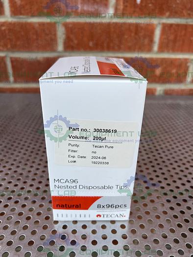 Used Lot of 4 - Tecan  30038619 MCA96 Nested Disposable Tips 200 uL