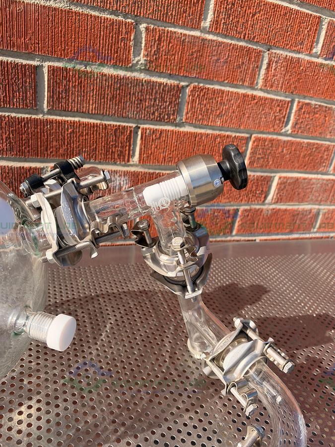Used Adam & Chittenden Scientific Glass Collection Flask w/ Connections