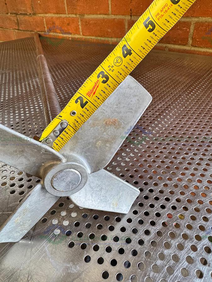 Used 56" Stainless Steel Mixing Shaft  1" Diameter w/  6" Impeller