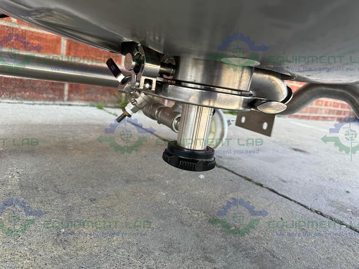 Used Allegheny 400 Liter Stainless Steel Jacketed Reactor 45 PSI w/ 5 HP Top Mixer