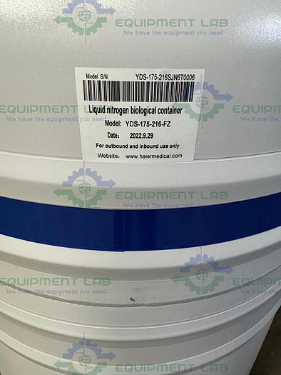 Used Haier Biomedical  YDS-175-216-FZ Smart Liquid Nitrogen Container/ Tank, 175L
