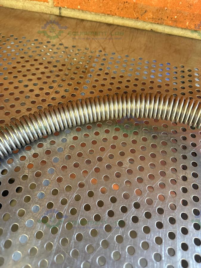 Used Stainless Steel Bellows Flexible Vacuum Hose 60" w/ KF 16/10 Fitting