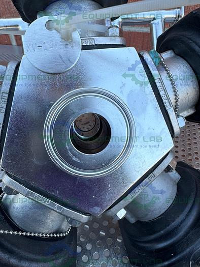 Used 5 ITT Pure Flo Advantage Stainless Steel Diaphragm Valve w/ 1" Sanitary Fitting