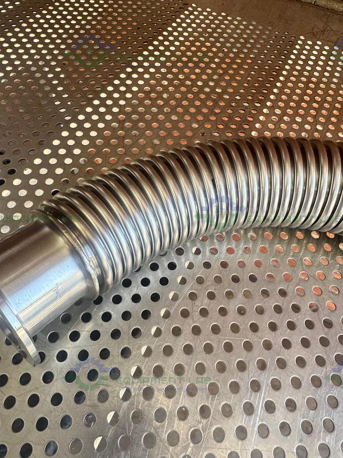 Used Stainless Steel Bellows Flexible Vacuum Hose 36" w/ KF 50 Fitting