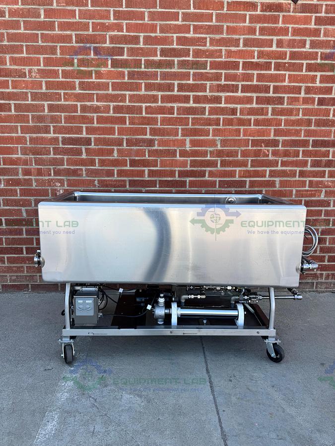 Used Sani Matic Stainless Steel 400 L COP System Parts Washer Skid w/ Heating, Pump