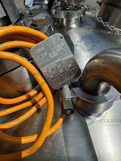 Used Precision 250 Liter Stainless Steel Jacketed Reactor 45 PSI w/ Lightnin Mixer.