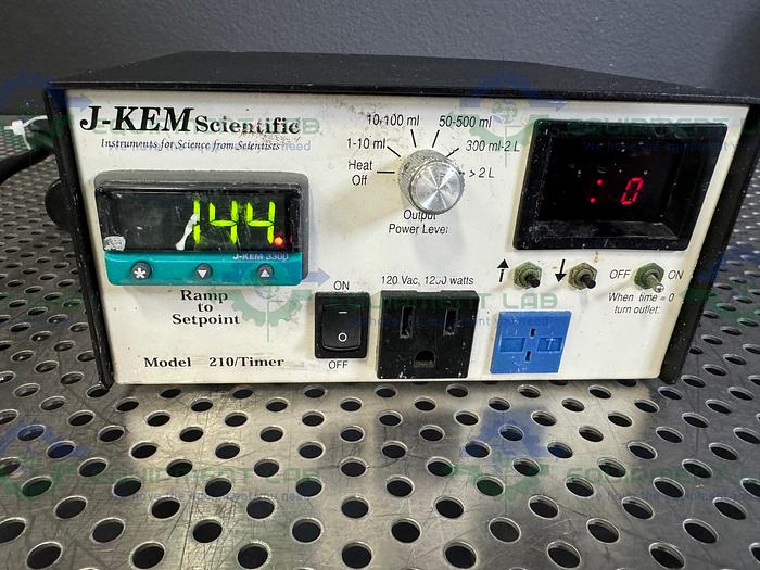 Used J-Kem Scientific 210 Timer Temperature Controller 120 VAC 1200 Watts