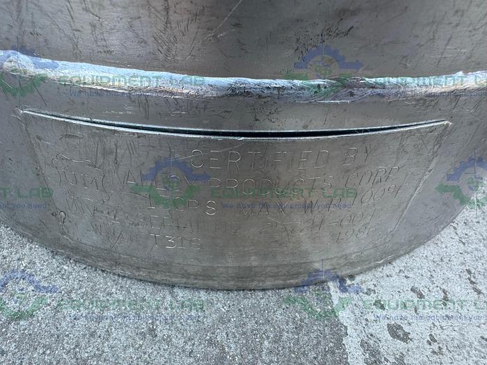 Used Alloy Products 45 Liter Stainless Steel Pressure Vessel 130 PSI