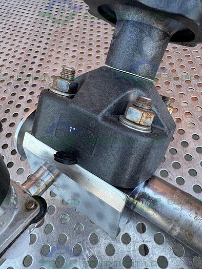 Used 2 ITT Pure Flo 3- Way 316L Diaphragm Valve w/ 1" to 1/2 Sanitary Fitting