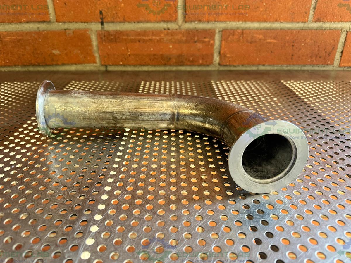 Used Stainless Steel 90 Dgeree KF 50 Elbow Nipple Vacuum Fitting