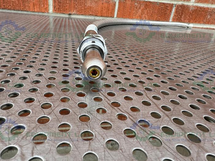 Used Airgas Stainless Steel Flexible Hose 39" w/ Compression Fitting, End Attachments