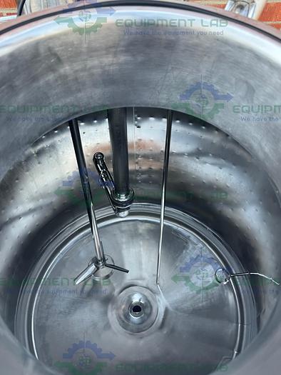 Used Precision Stainless 500 Liter Stainless Steel Jacketed Reactor w/ 0.5 HP Mixer