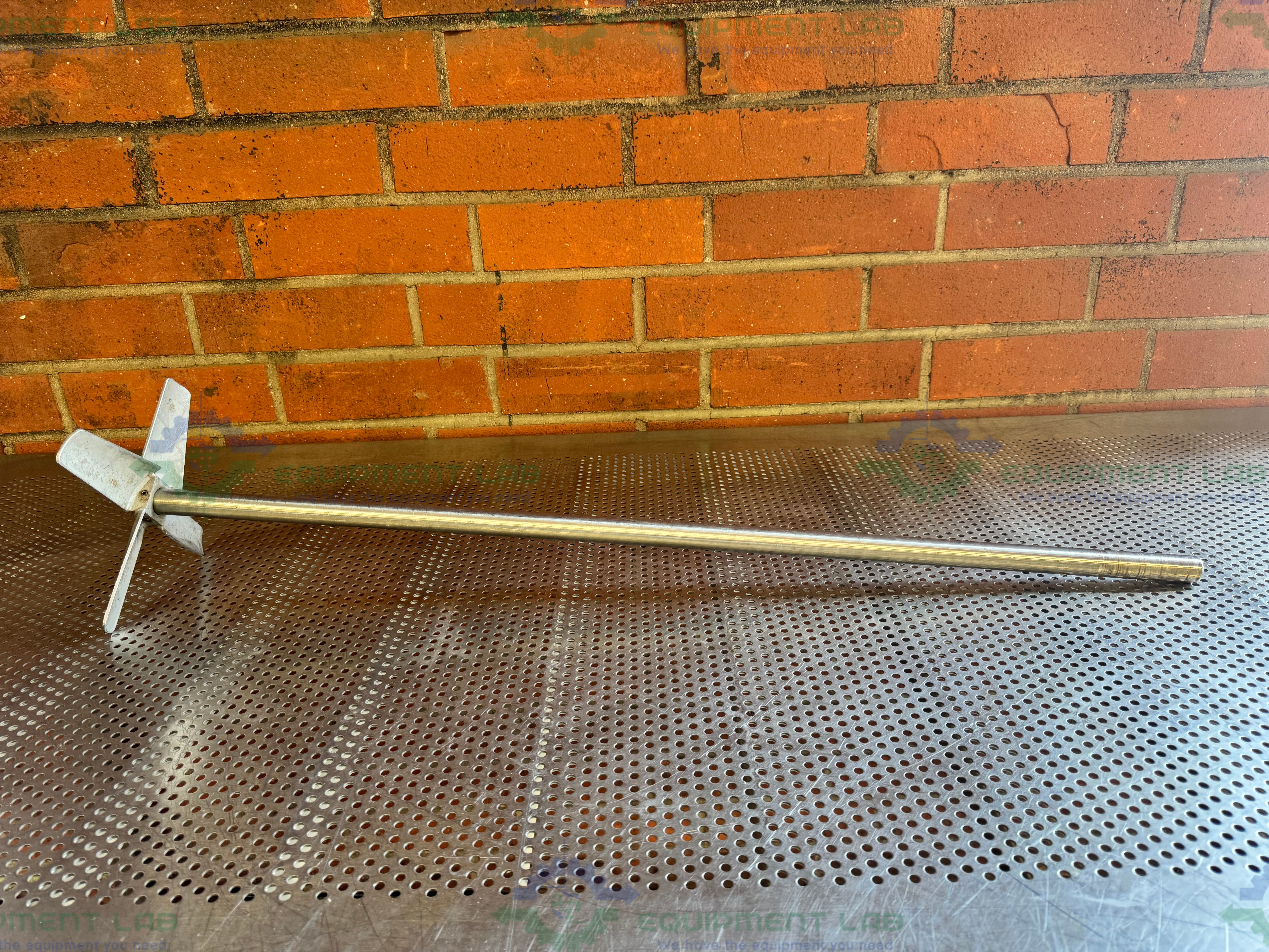 Used 39" Stainless Steel Mixing Shaft  1" Diameter w/  8" Impeller