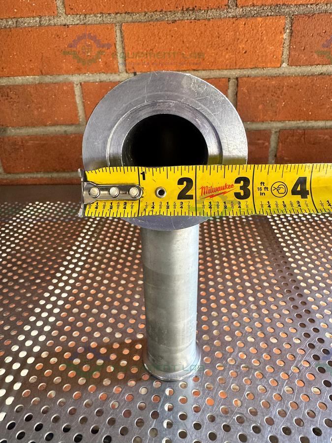 Used Stainless Steel 90 KF 50  to KF40 Elbow Nipple Vacuum Fitting