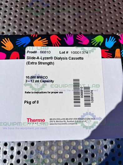 Box of 8 - Thermo  66810 Slide-A-Lyzer Dialysis Cassette  10,000 MWCO, 3-12 mL