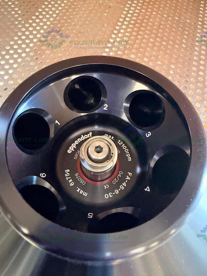 Used Eppendorf FA-45-6-30 Fixed Angle Rotor for 5804/R, 5810/R Centrifuge