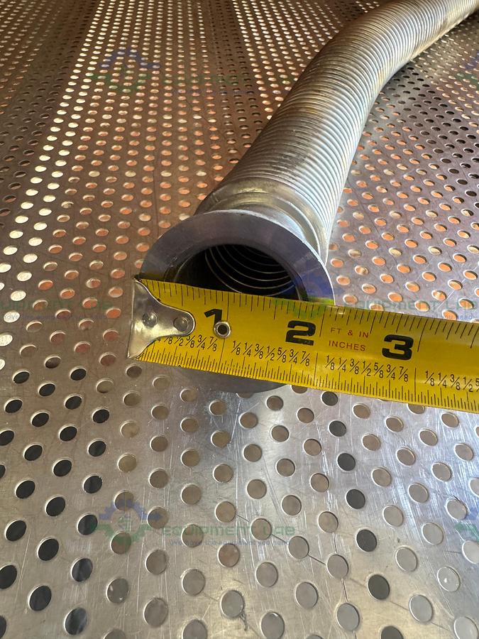 Used Stainless Steel Bellows Flexible Vacuum Hose 36" w/ KF 40 Fitting