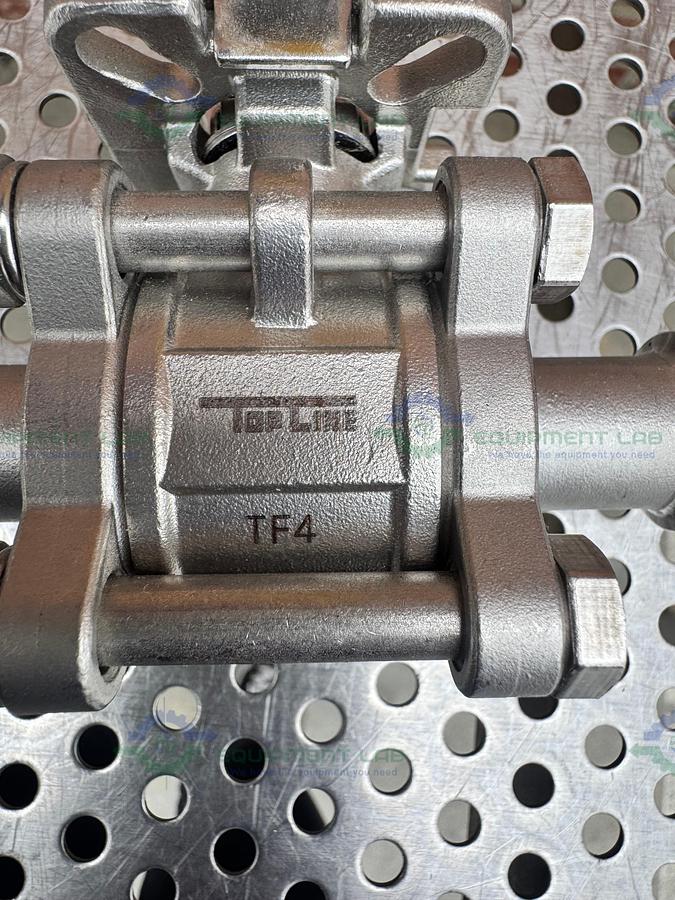 Used Top Line Top-Flo TF4 Ball Valve CF8M 1000 WOG w/ 3/4" Sanitary Fitting