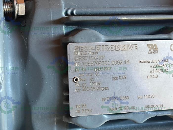 Used Sew Erodrive  DRS71S4/FF Motor 0.37 kW,  1700 RPM,  230/460 V