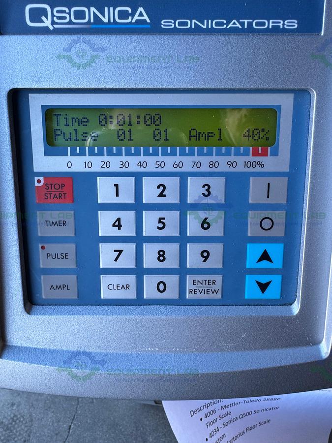 Used QSonica Q500 Sonicator Ultrasonic Homogenizer w/ 24 Tip Horn