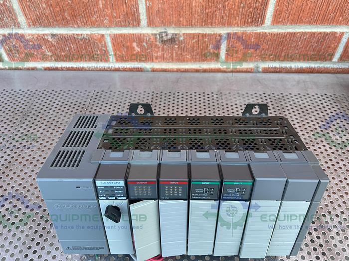 Used Allen Bradley  SLC 500 1746-P1 Processor Unit w/ 1747-L532, 1746-NT4 Modules