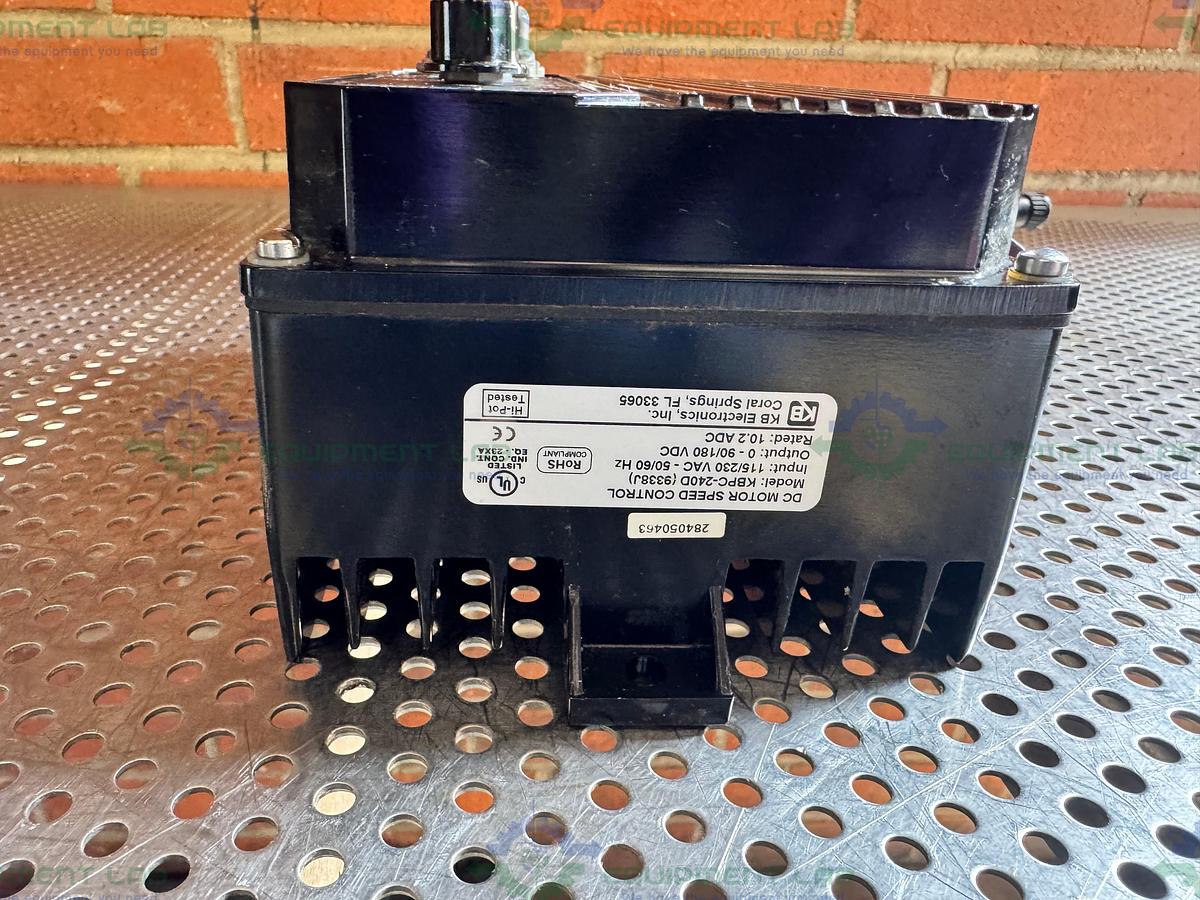 Used Bodine 33A3BEPM Gear Motor 1/12 HP w/KB Electronics KBPC-240D Controller