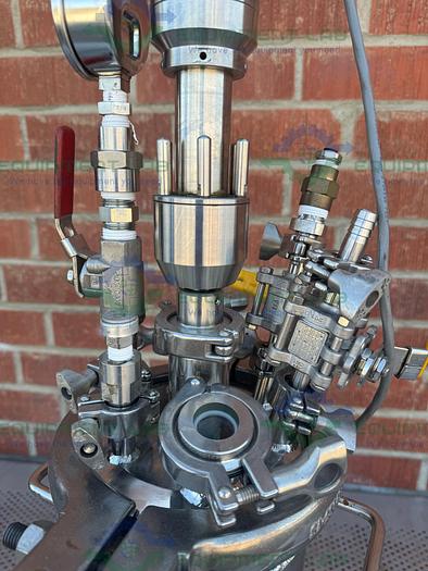 Used Pope 5 Liter Jacketed Stainless Steel Nutsche Filter w/ Mixer, 1/17 HP Motor