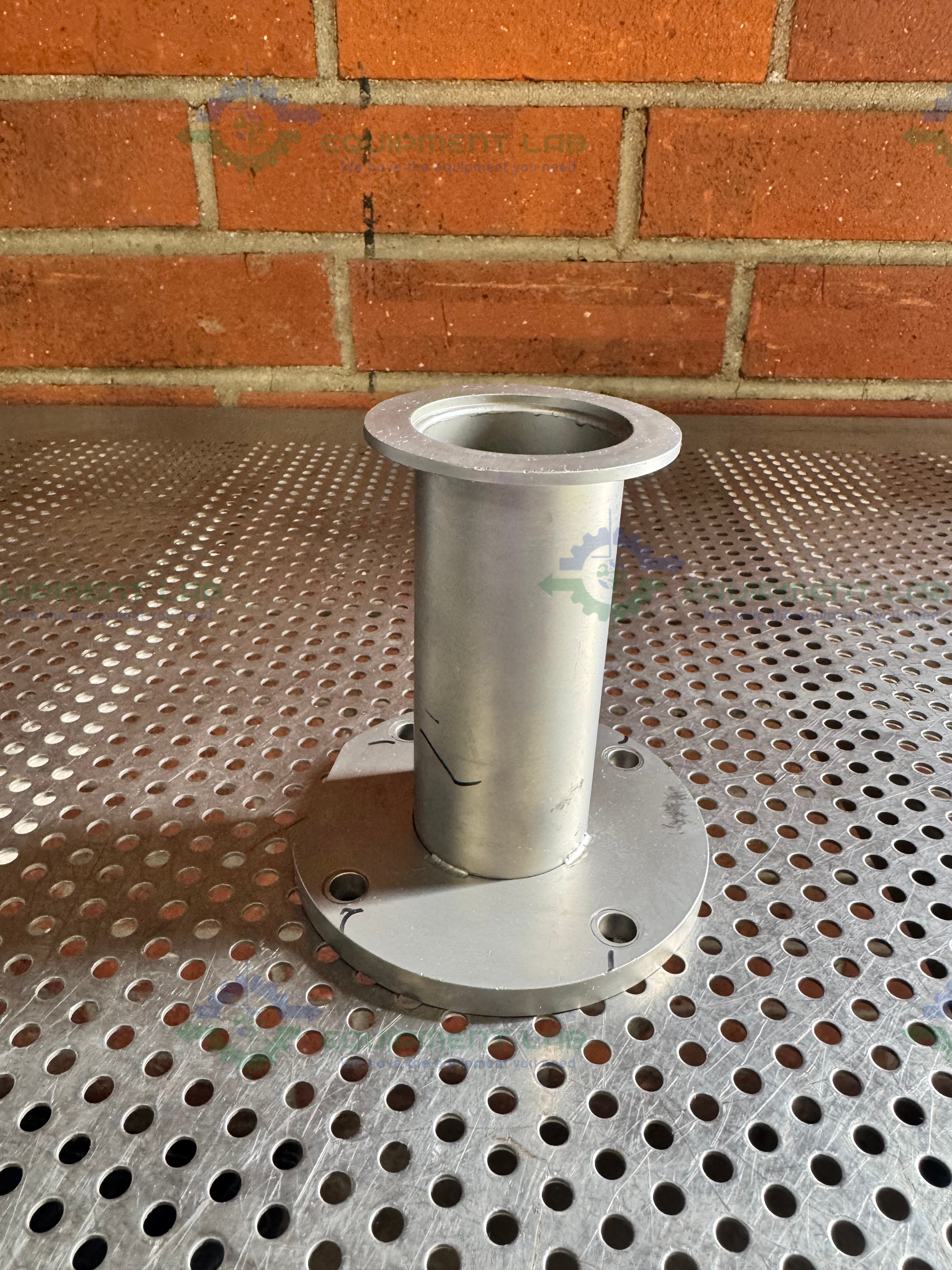 Used Stainless Steel Nipple Vacuum Fitting w/ KF 50 to Flange Fitting