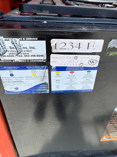 Used Toyota 7FBCU35 8000# Electric Forklift - Cushion Tires, 7700 Hours - 120" Mast