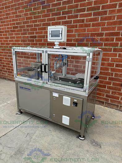 Used Rotec  Pistonmachine For Vial Caps / Stoppers w/ Vibratory Feeder Bowl