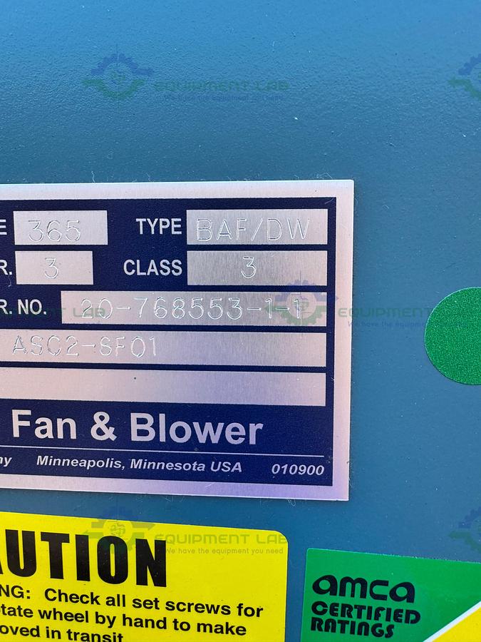 Twin City Fan & Blower BAF/DW AS02-SF01 Air Foil Centrifugal Fan