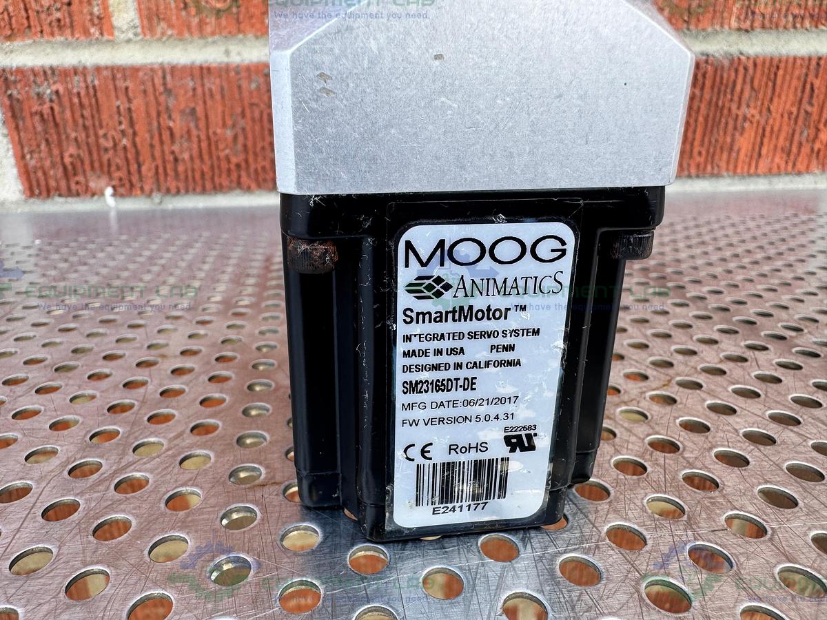 Used Moog SM23165DT-DE Integrated Servo Smart Motor w/ Moog GH23SP100 Gear Box 100:1