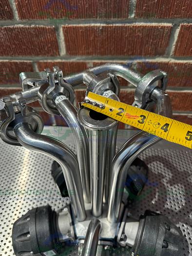 Used 5 ITT Pure Flo Advantage Stainless Steel Diaphragm Valve w/ 1" Sanitary Fitting