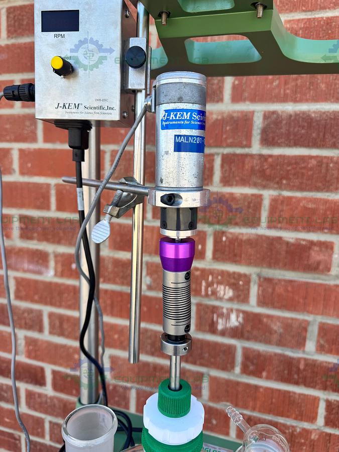 Used Chemglass 20 Liter Jacketed Glass Reactor w/ J-Kem Overhead Stirrer