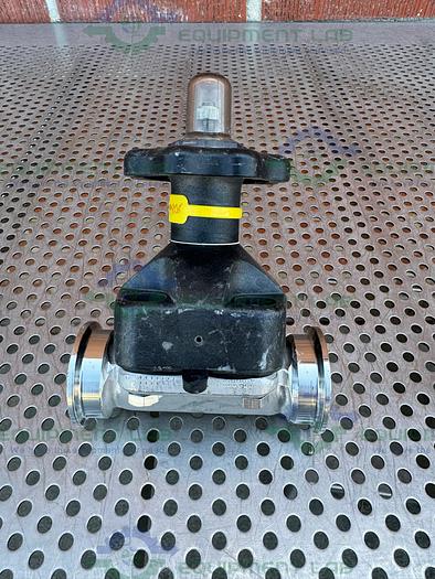 Used ITT Pure Flo Stainless Steel Diaphragm Valve w/  1" Sanitary Fittings