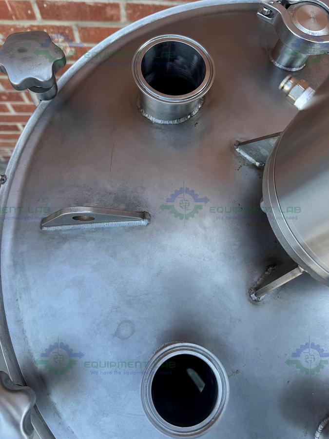 Used Unknown Brand 300 Liter Mixing Tank w/ Lenze 3 Phase Motor, Impeller
